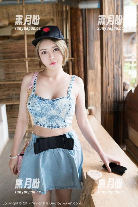 MiStar魅妍社 - 吓到公交车司机的果儿Victoria天台全套图片，别问怎么回事！